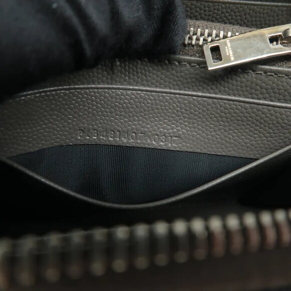 100% Authentic SAINT LAURENT Grey Leather Wallet - Picture 11 of 11